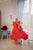Asimetriskas Mammas&Meitas kleitas ''Selma'' sarkanā krāsā