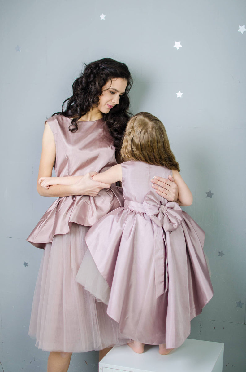 1st Birthday Mother Daughter Twinning Dresses Set Of Dresses For Mother And Daughter "Stefania" Made Of Tulle And Ta 1st Birthday Mother Daughter Twinning Dresses Set Of Dresses For Mother And Daughter "Stefania" Made Of Tulle And Ta