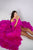 Pink feather dress for pregnant women 