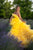 Yellow tulle dress '' Stefania '' for women