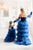 Long frilly dresses for mother and daughter 