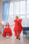 Mammas un meitas vienādas kleitas ''Sāra'' sarkanā krāsā