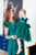 Smaragdzaļas kleitas mammai un meitai ''Tifānija'' dekorētas ar pērlītēm un spalvām