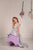 Sudraba fliteru kleita ar violetiem tilla apakšsvārkiem ''Agate''