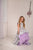 Sudraba fliteru kleita ar violetiem tilla apakšsvārkiem ''Agate''