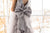 Gray, asymmetric tulle dress 