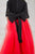 Melnu mežģīņu un sarkana tilla kleita meitenēm ''Kristena''