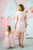 Svinību kleitas mammai un meitai ''Lote'' gaiši rozā krāsā