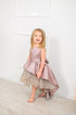 Girls dress in beige color "Stefania" with tulle skirt