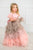 Long princess dress ''Jasmīna'' with pink top and gray/pink tulle skirt