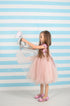 Birthday party dress for girls "Mileena" with pink sequins and powder pink tulle skirt