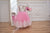 Festive long dress with gold sequins and pink tulle skirt for girls 