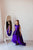 Kleita ar violetiem fliteriem un atvērtu muguras daļu ''Agate'' meitenēm