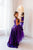 Dress with purple sequins and open back 