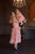 A set of frilly dresses for mother and daughter ''Adrija'' in pink color