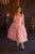 Volānu kleitu komplekts mammai un meitai '' Adrija'' rozā krāsā