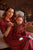 Saskaņotas mammas un meitas kleitas ''Elija'' rūtainas sarkanā krāsā