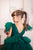 Tulle dress in emerald green color 