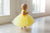 Puffy tulle dress in yellow color 