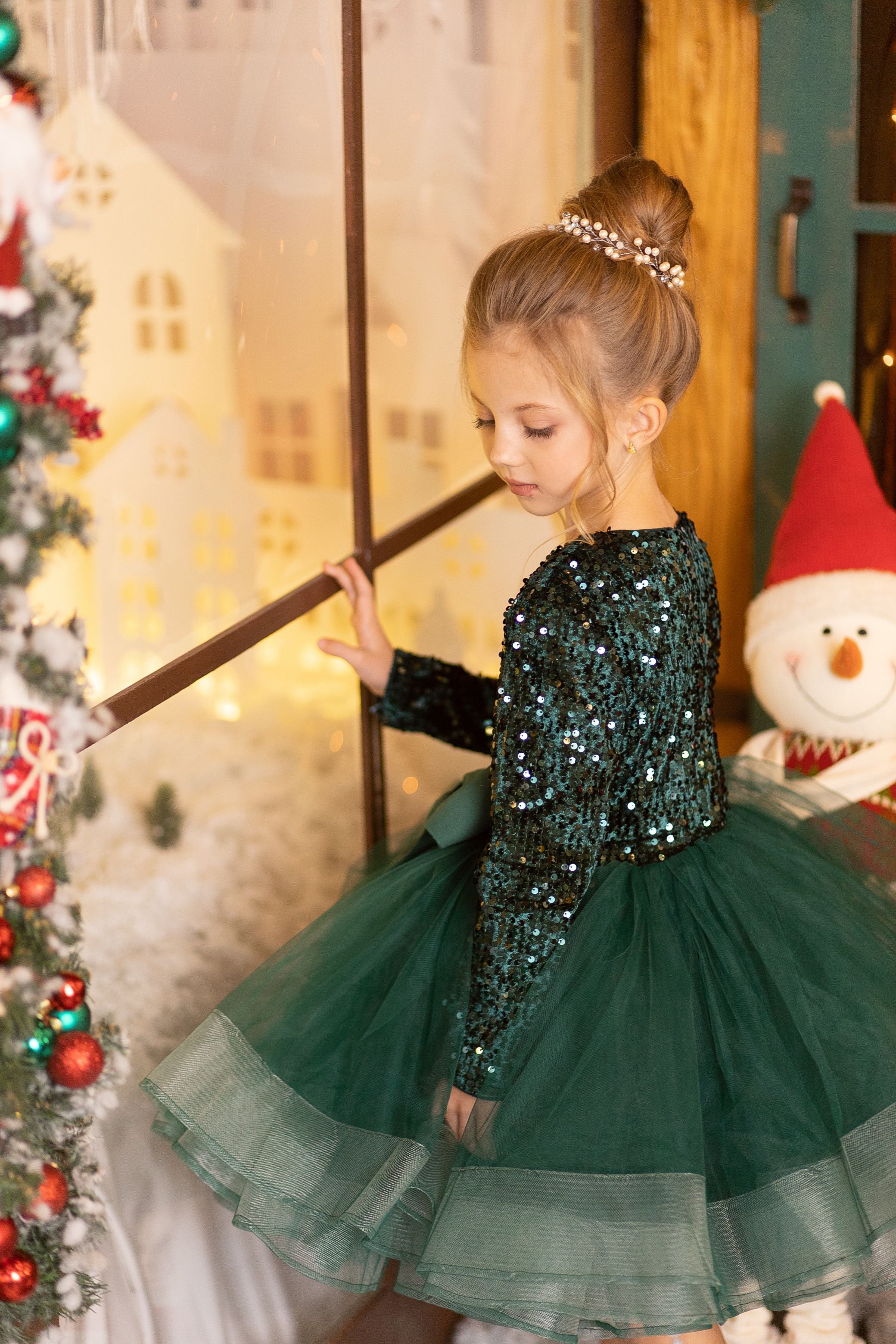 Emerald green princess dress "Elsa" Emerald green princess dress "Elsa"