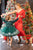 Svētku kleitu komplekts Mammai&Meitai ''Elza'' sarkanā un smaragdzaļā krāsā