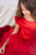 Sarkana kleita ar garu šlepi bordo krāsā ''Viktorija'' meitenēm