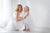 White dresses for mother and daughter 