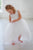 White, asymmetric dress for girls 
