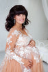 "Stefania" dark cream dress for expectant mothers