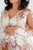 Gara grūtnieču kleita ''Bella'' tumšā krēmkrāsā ar baltiem izšuvumiem