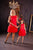 Sarkanas kleitas ar kuplu tilla svārku daļu ''Karolīna'' mammai un meitai