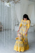 Dzeltenu mežģīņu garās kleitas ''Selva'' mammai un meitai