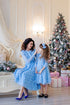 Kleitu komplekts mammai un meitai "Anastasija" gaiši zilā krāsā