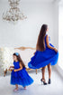 Asymmetric taffeta dresses "Stefania" for mother and daughter