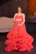 Tulle flounce dress for pregnant women ''Suzanna'' in coral color