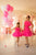 Pufīgas tilla kleitas Mammai&Meitai ''Ketija'' fuksiju krāsā