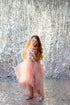 Party dress for girls "Alexa" in powder pink color with sequins