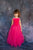 Long dress for girls in fuchsia color 