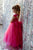 Long dress for girls in fuchsia color 