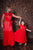 Svinīgu kleitu komplekts mammai un meitai '' Dora '' sarkanā krāsā
