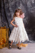 Birthday party dress for girls ''Ella'' with white fringe