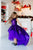 Dress with purple sequins and open back 