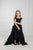 Black flower girl gown train pageant dress tutu tulle dress with bow - Matchinglook
