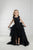 Black flower girl gown train pageant dress tutu tulle dress with bow - Matchinglook