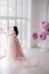 Tulle dress for expectant mothers "Stefania" in powder pink color