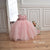 Pink princess dress with lace and beads 