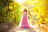 Rozā grūtnieču kleita ''Stefānija''  ar 3D mežģīnēm augšdaļā
