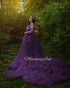 Purple tulle dress "Stefania" for pregnant women