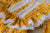 Sinepju krāsas kleita ar smalku ziedu printu ''Barbara'' meitenēm