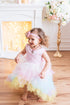 Colorful, asymmetric tulle dress "Tina" for little princesses